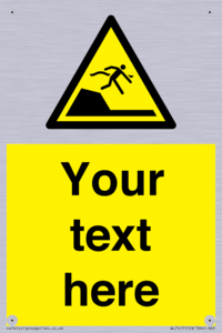 Custom Warning sudden drop in swimming or leisure pools